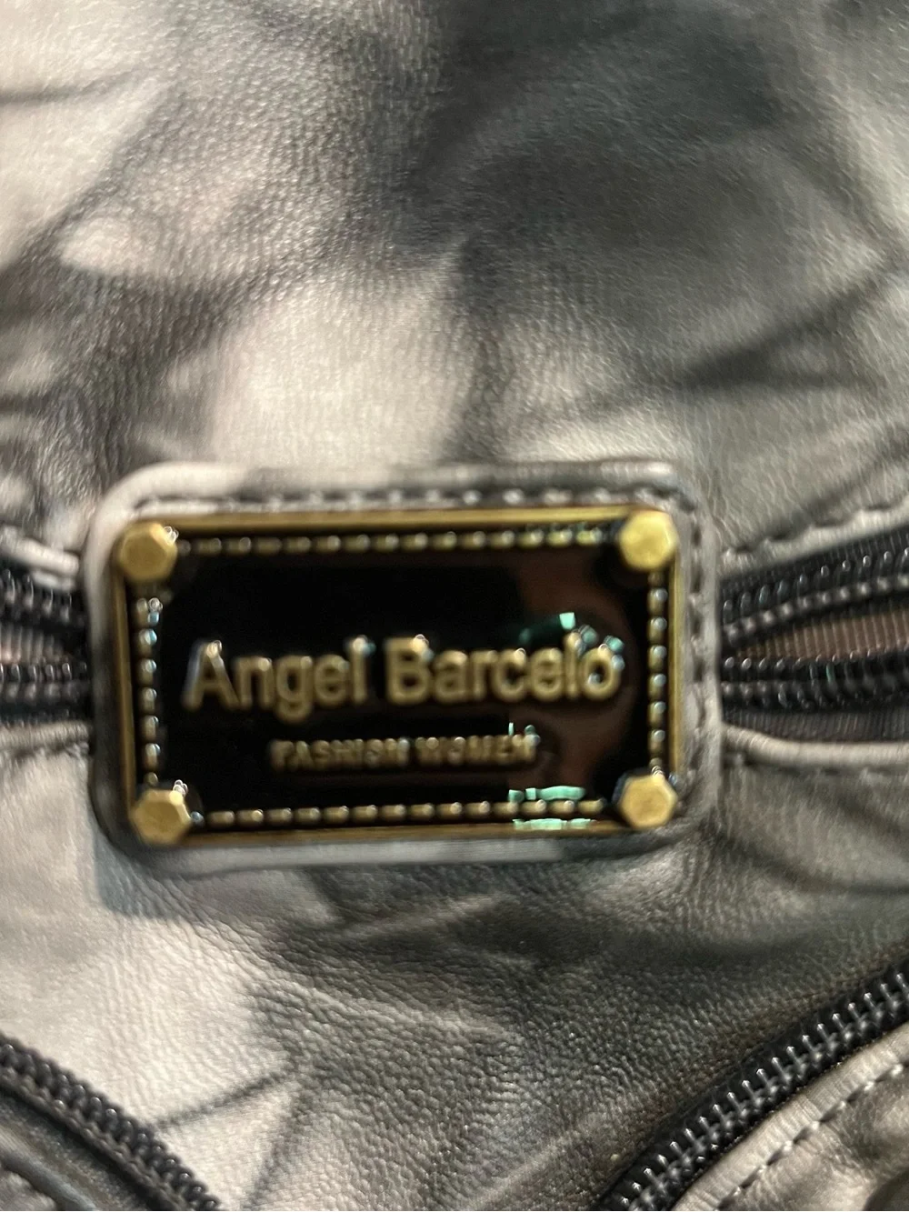 NWT Angel Barcelo Tie-Dye Hobo Shoulder Bag Gray Black Multi Pocket Woven Boho